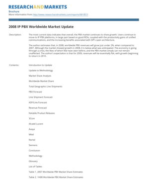 2008 IP PBX Worldwide Market Update