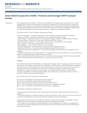 Exxon Mobil Corporation (XOM) - Financial and Strategic SWOT Analysis Review