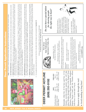 New Jersey Deer Permit Application