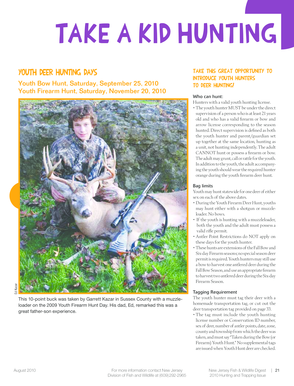 Take a Kid Hunting Form