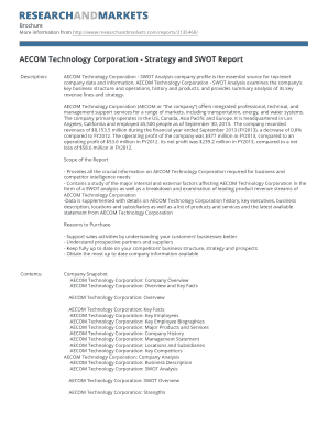 Nestle swot analysis pdf - AECOM Technology Corporation - Strategy and SWOT Report