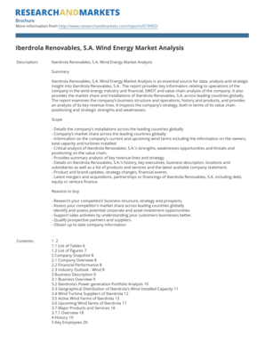 Iberdrola Renovables, S.A. Wind Energy Market Analysis