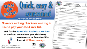 Joint Base Lewis-McChord Child Care Auto-Debit Authorization Form