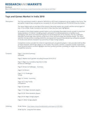 Toys and Games Market in India 2010