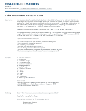 Global POS Software Market Report 2010-2014