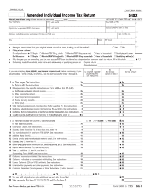 California Form 540X