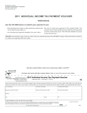 Colorado Individual Income Tax Payment Voucher