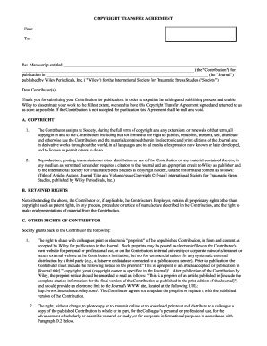 Copyright Transfer Agreement