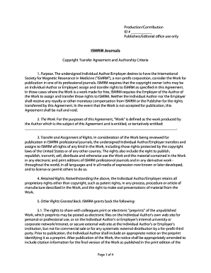 ISMRM Copyright Transfer Agreement