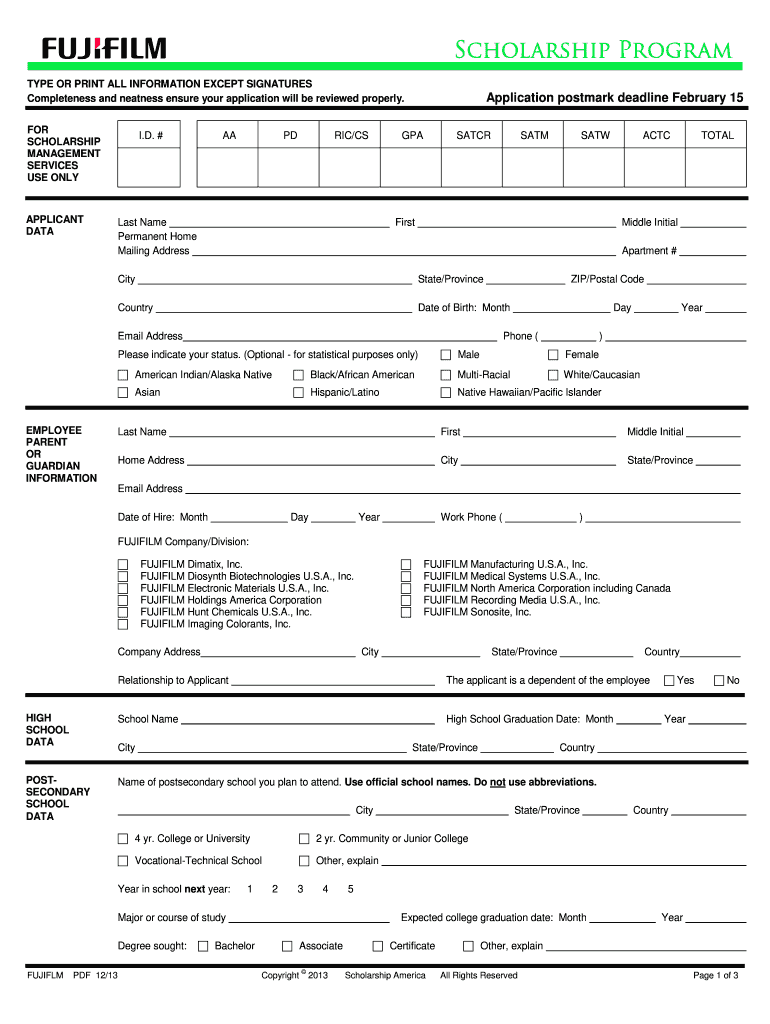 fujifilm scholarship Preview on Page 1