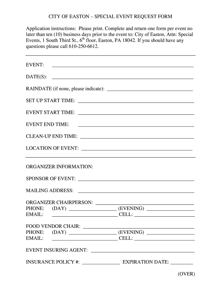 Event Request Form Template - Fill Online, Printable, Fillable With Check Request Template Word