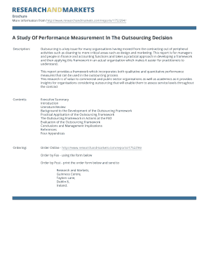 Outsourcing Performance Measurement Report