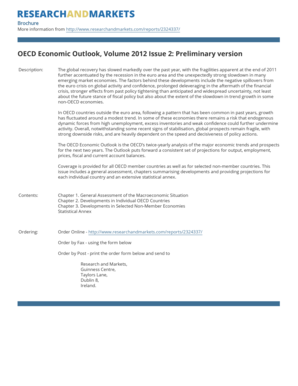 OECD Economic Outlook 2012