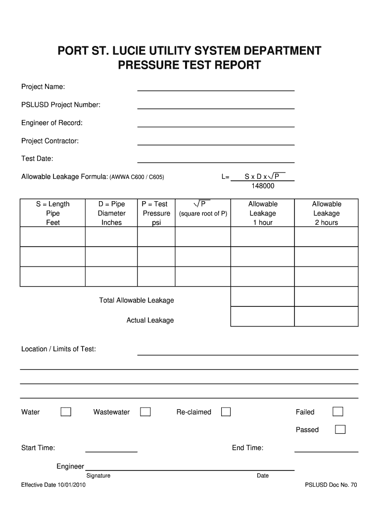 Ballistic Pressure Testing - Fill Online, Printable, Fillable Pertaining To Hydrostatic Pressure Test Report Template