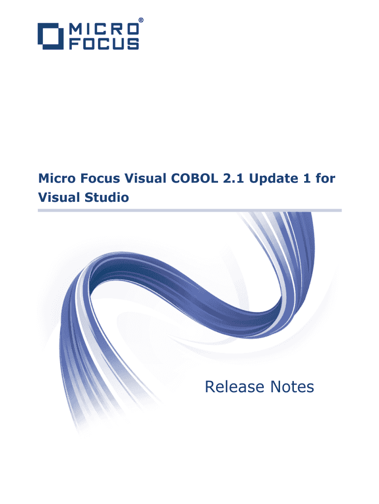 Fillable online micro focus visual cobol 4 0 build tools for windows