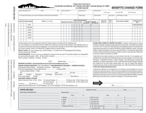 Colorado Springs Benefits Change Form