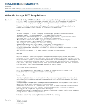 widex swot form