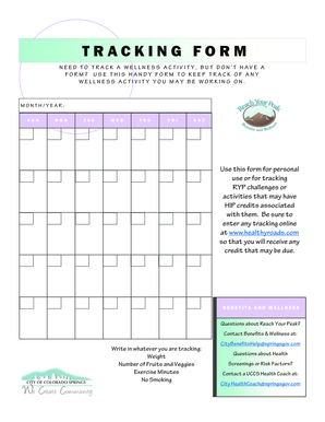 Wellness Activity Tracking Form