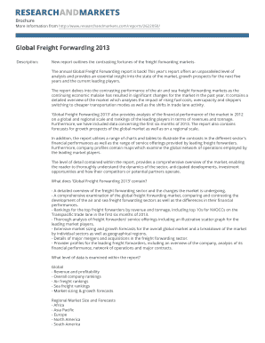 Global Freight Forwarding 2013 Report