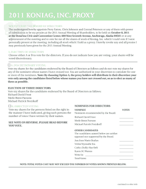 2011 Koniag Inc Proxy