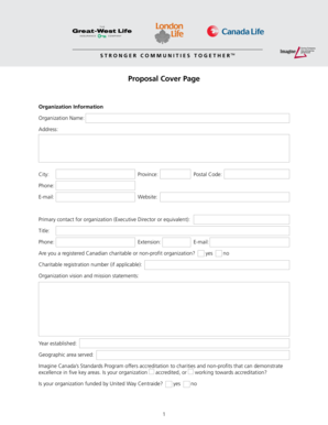 Non-Profit Project Proposal Form