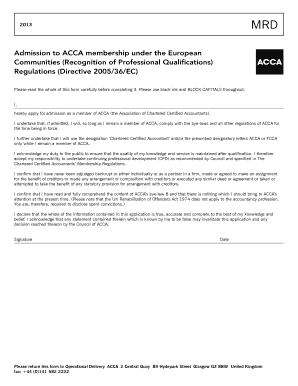ACCA Membership Application Form