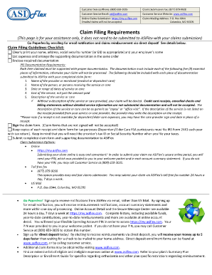 ASIFlex Claim Form