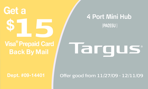 Targus 4 Port Mini Hub Rebate Form