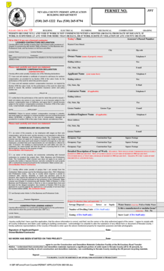 Nevada County Permit Application