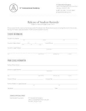 Student Records Release Form