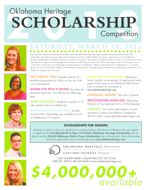 Oklahoma Heritage Scholarship Competition