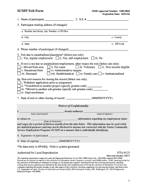 SCSEP Exit Form