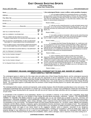 Firearm Rental Agreement