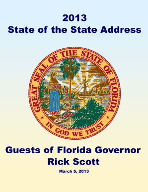 Fillable Online Guests of Florida Governor Fax Email Print - pdfFiller