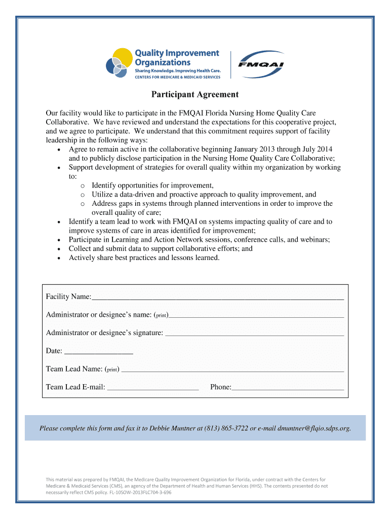 Fillable Online Nursing Home Quality Care Collaborative information on