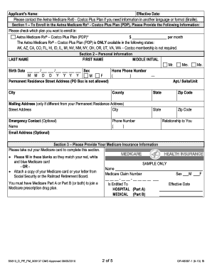 Aetna Medicare Rx Costco Plus Plan Enrollment Form