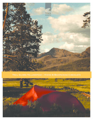 Yellowstone Hiking Checklist