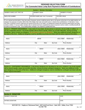 Deesignee Selection Form
