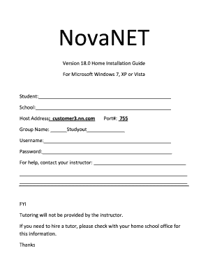 NovaNET Home Installation Guide