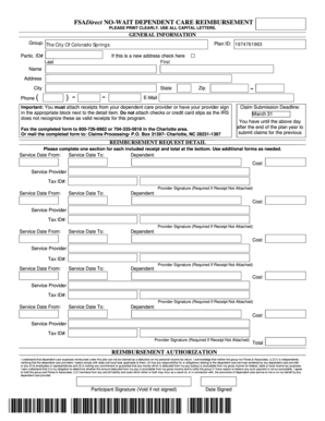 Dependent Care Reimbursement Form