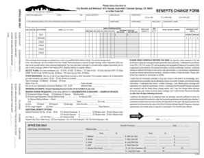 Colorado Springs Benefits Change Form