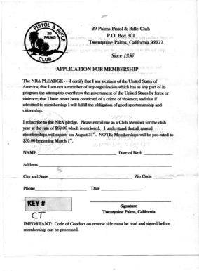 NRA Membership Application