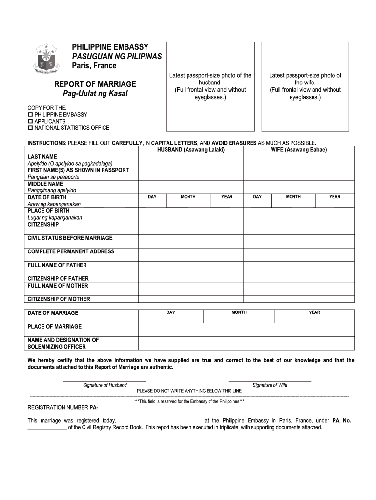 Marriage Form Fill Out Sign Online DocHub
