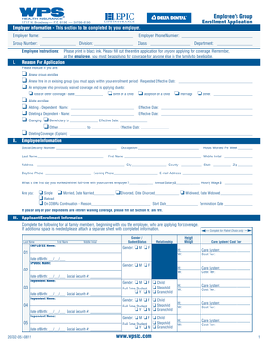 Employee Enrollment Application