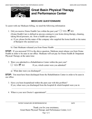 Medicare Questionnaire