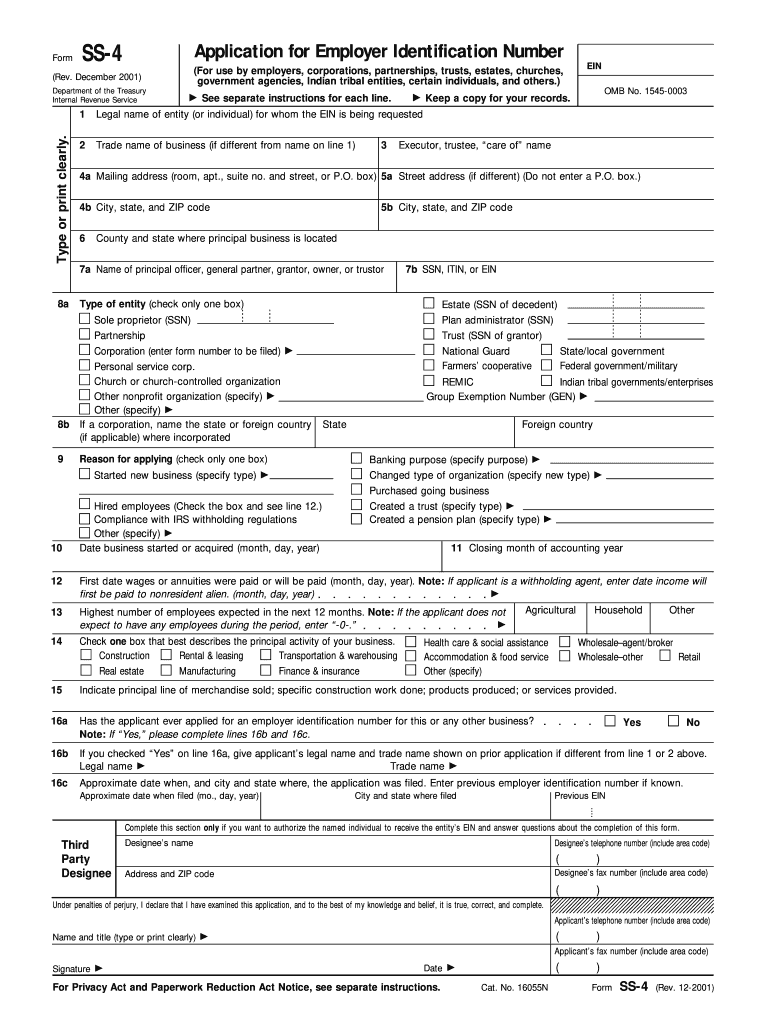Ein Ss 4 Form Fillable Printable Forms Free Online