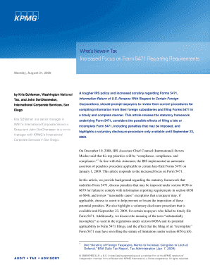 Form 5471 Reporting Requirements