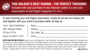Golf Digest Subscription Form