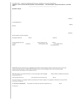 Assignment of Mortgage with Covenant