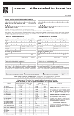 RBC Royal Bank Visa Authorized User Request Form